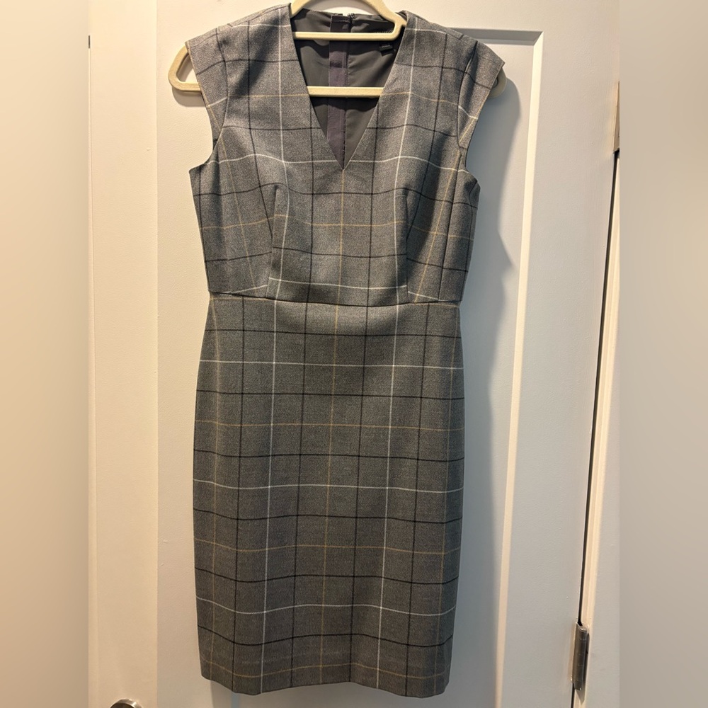 Ann Taylor gray striped dress